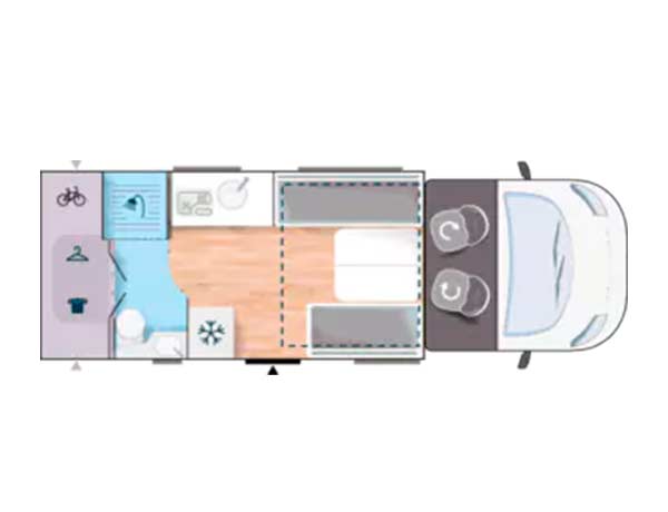 plano autocaravana challenger 260