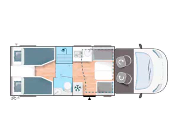 Imagen plano autocaravana challenger 337