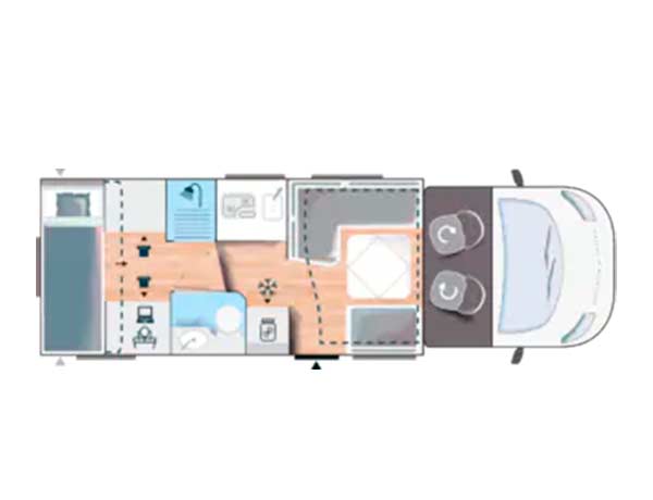 plano autocaravana challenger 384