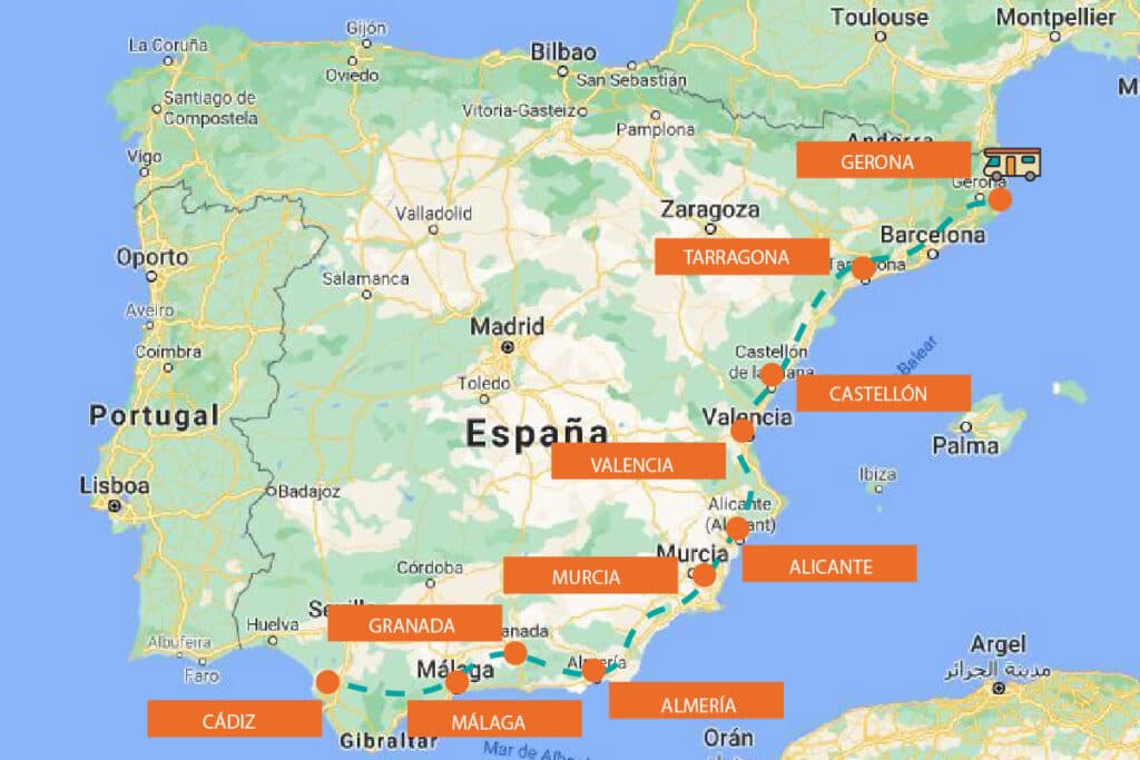 Áreas de autocaravanas en la playa